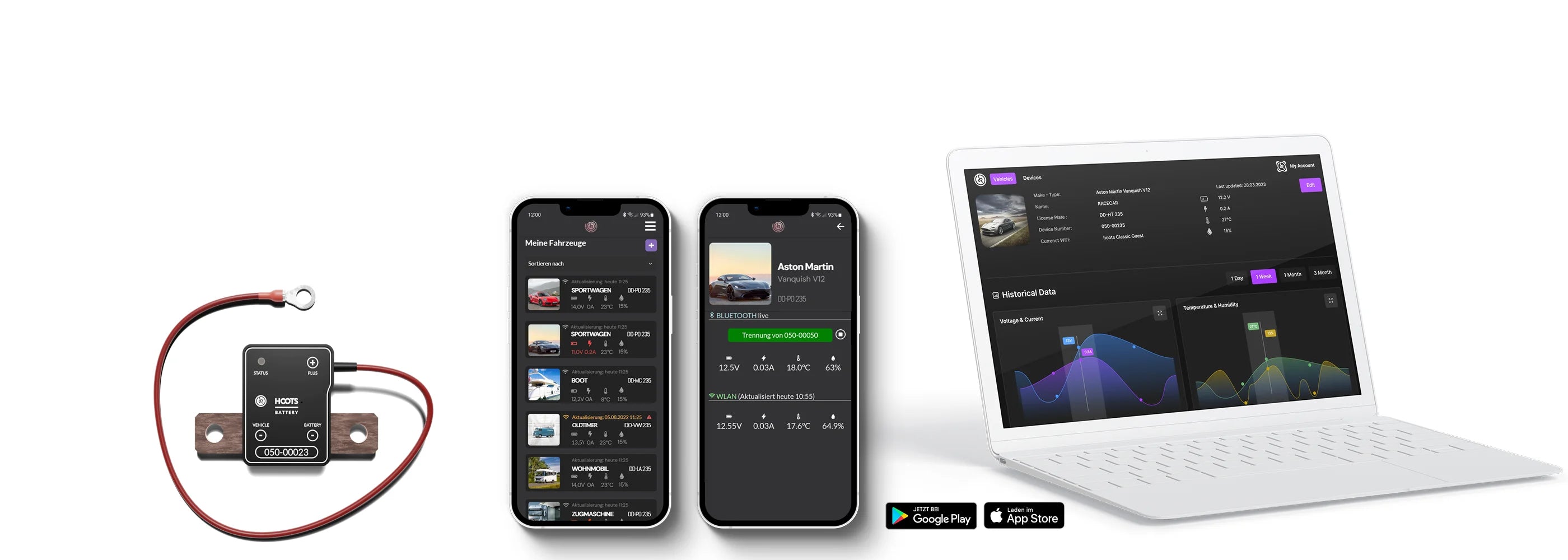 HOOTS BATTERY Battery-Guard Monitor App Übersicht